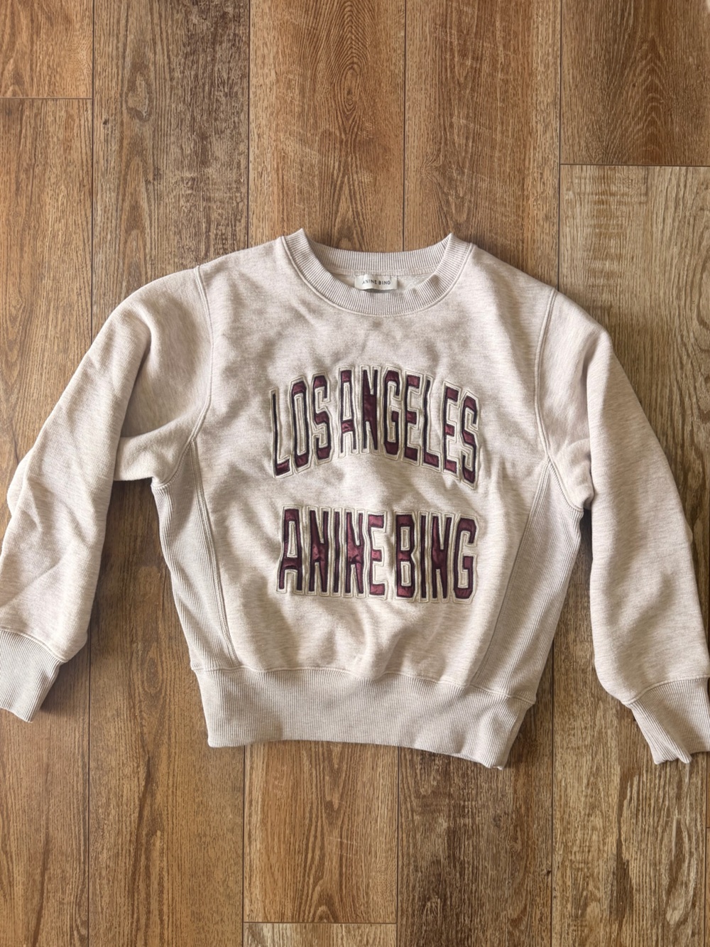 Anine Bing Cream Crewneck Sweatshirt